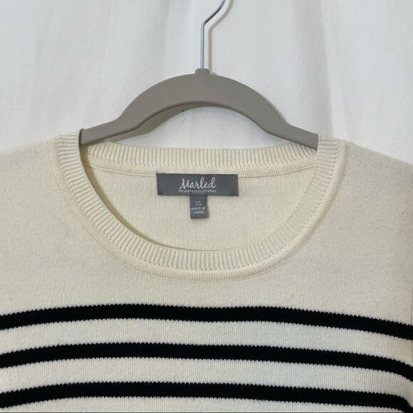 Marled Reunited Clothing Cream Striped Sweater - Picture 4 of 11